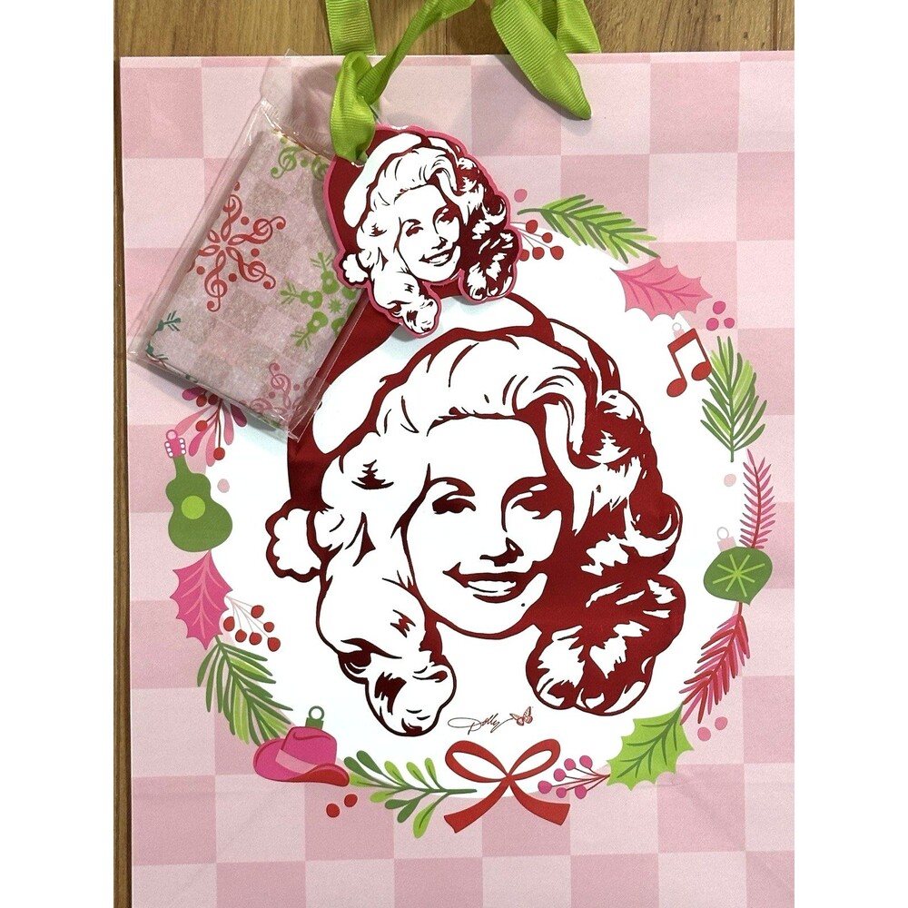 Dolly Parton Christmas Holiday Anytime Gift Bag W/ Tissue Paper NEW LOT OF 3 - Picture 2 of 5